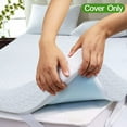 thumbnail image 7 of 3 Inch Mattress Topper Cover  Size (Only Cover) Cooling Rayon Zippered Cover for Mattress Topper with Adjustable Straps for Latex Memory  Mattress Cover, 7 of 7