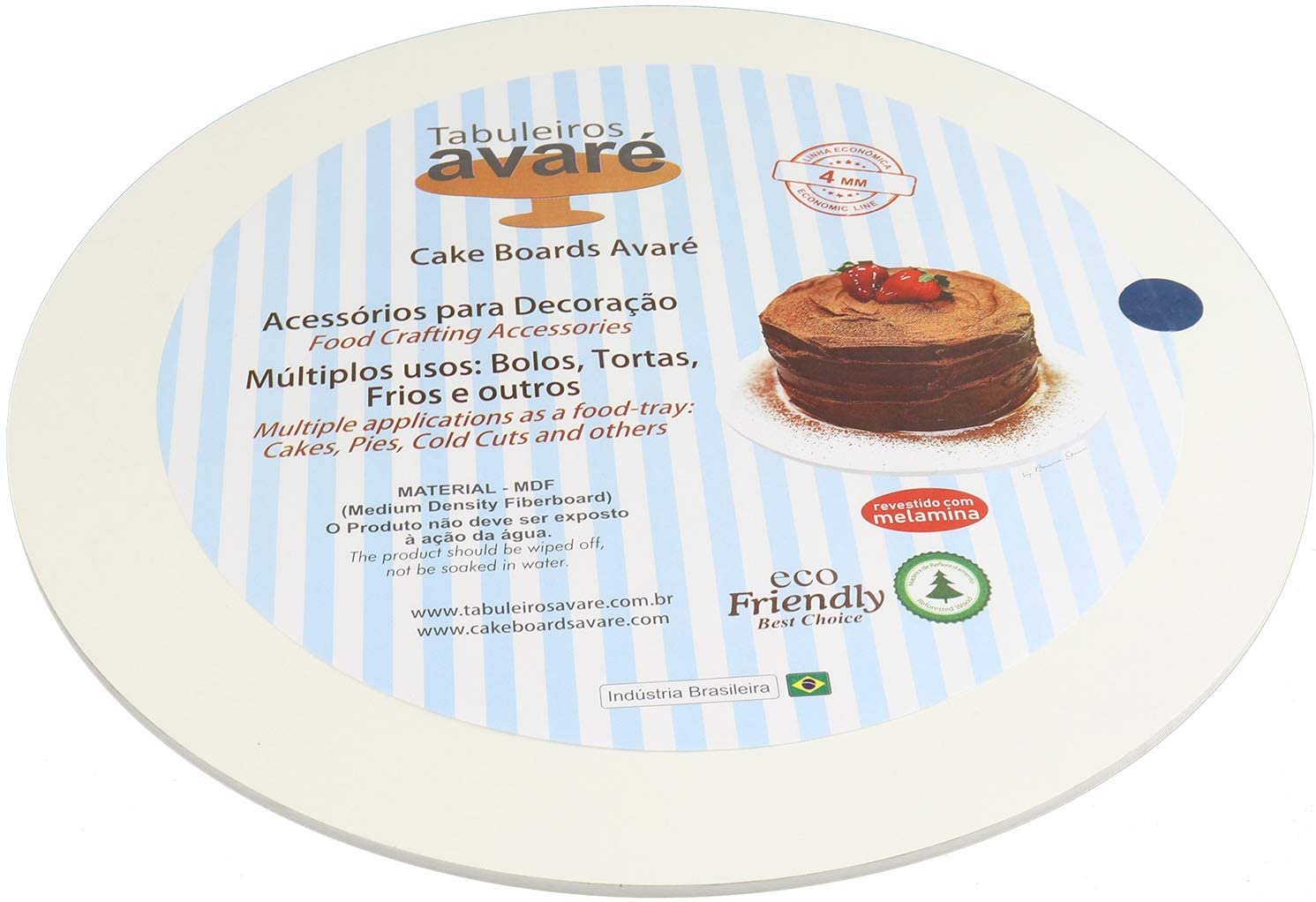Cake Boards Avare Display Cake Board Footed Round 1/8 Inch Thick, Inch Diameter 9.8 Inch - image 2 of 4