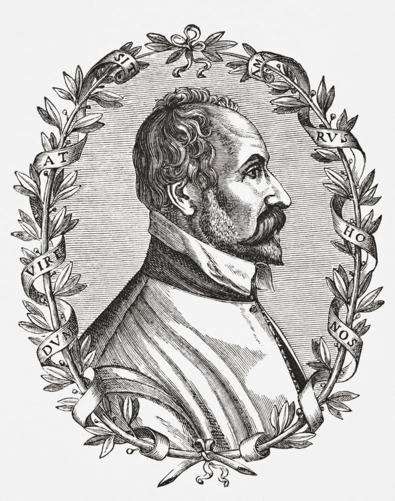 Pontus De Tyard C 1521 - 1605 French Poet Priest And Member Of La Pliade From Science And Literature In The Middle Ages By Paul Lacroix Published London 1878 Canvas Art - Ken Welsh Design Pics (13 x
