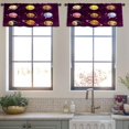 thumbnail image 3 of LALILO Kitchen Curtain Valance Food Planet Galaxy Fantasy Rod Pocket Window Curtain 52"x 18" Set of 2, 3 of 5