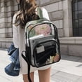 thumbnail image 6 of PVC Transparent Backpacks Clear Backpack for Travel and Outings Light Pink Lotus, 6 of 7