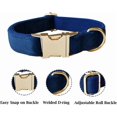 thumbnail image 2 of CZCPP-ensemble Collier et Laisse pour Chien Doux et Confortable en Velours avec Boucle en Métal Robuste et Anneau en D Réglable pour Petits Moyens Grands Chiens (Col + Laisse Col en L 12.99 Pouces-20.47 Pouces, Royal), 2 of 4