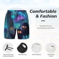 thumbnail image 3 of Balery Cute Fuzzy Fantasy Creatures Mens Swim Trunks Swim Shorts for Men Quick Dry Inseam Beach Shorts with Compression Liner Pocket-Large, 3 of 9