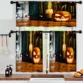 thumbnail image 3 of LALILO Kitchen Curtains and Valances Set of 3 36" Halloween Window Treatment Tiers for Window Decor, 3 of 5