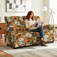 thumbnail image 2 of TSOVTHRID Sunflower Daisy Floral Print Loveseat Covers Washable Stretch Recliner Slipcover Furniture Protector with Elastic Bottom Couch Covers for Dogs Pets, 2 of 7