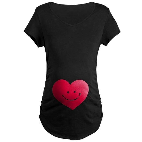 CafePress - Smiley Heart Maternity Dark T Shirt - Maternity Dark T-Shirt