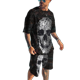 thumbnail image 5 of Chándal de hombre, camiseta de manga corta, pantalones de playa, camiseta con estampado digital 3D de calavera punk para hombre, pantalones cortos deportivos casuales de manga corta, 5 of 5
