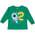 thumbnail image 3 of Inktastic Rocket Space Ship Happy Second Birthday Boys or Girls Long Sleeve Toddler T-Shirt, 3 of 5