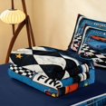 thumbnail image 5 of Erosebridal Vintage Car Zipper Full Size Comforter Sets with Fitted Sheet and 2 Pillowcases, Finish Line Zipper Bedding Set, Vintage Finish, Navy Reversible, 5 of 7