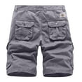 thumbnail image 2 of MSJUHEG Mens Shorts Men'S Shorts Male Solid Color Multi Pocket Zipper Buckle Outdoor Shorts Tooling Shorts Shorts Men Gray Xl, 2 of 3