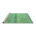 thumbnail image 2 of Ahgly Company Machine Washable Indoor Round Abstract Turquoise Blue Modern Area Rugs, 8' Round, 2 of 4