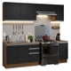 thumbnail image 1 of Cocina Integral con Acessorios 240cm Glamy Marrón/Negro, 1 of 5