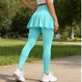 thumbnail image 6 of Women's Skirted Yoga Pants, High Waist Pleated Overlay Workout Leggings, 2 in 1 Sport Bottoms for Gym Tennis, 6 of 6