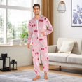thumbnail image 6 of FORMRS Onesies Pajama for Adults Unisex Hoodie Winter Jumpsuit One Piece Sleepwear, Sizes S-2XL, Pink Cute Cherry Pattern, 6 of 7