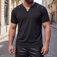 thumbnail image 2 of TIANZEN 2026 Summer Men's Casual Solid Color Long Sleeved V Neck T Shirt For Outerwear 3xlt Shirts for Men Big And Tall, 2 of 8