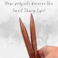thumbnail image 5 of Honey Comb Premium Rosewood & Maple Knitting Needles | Handcrafted Fine Knitting Needles Pair | Yarn Crafts & Arts Accessories |  (Rosewood, US Size 50 (25mm)), 5 of 8