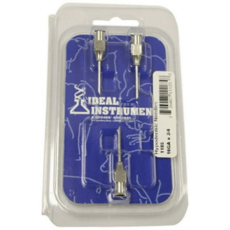 NEOGEN CORPORATION Livestock Injection Needles, 3/4-In. Stainless Steel, 16-Ga., 3-Pk. 1185