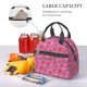thumbnail image 5 of Balery Strawberry Floral Bolsa de Almuerzo Impresa, Caja de Almuerzo Reutilizable, Bolsa Térmica Aislada para Almuerzo, Bolsa Antiderrames, 5 of 7