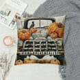 thumbnail image 2 of Pillow Covers Fall Pumpkin Farm with Buffalo Plaid Pumpkin Truck Decorative Throw Pillow Covers Black Crow Pillowcase Autumn Farmhouse Market Cushion Case for Sofa Couch, 2 of 5
