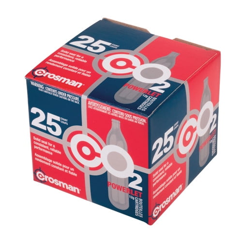 Crosman 12 gr, CO2 Cartridges (25 Cartridges Per Box), 2311