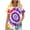 Multicolor Tops for Summer_h, variant on jtjvou Women's Business Work Blouse Round Neck Shirts Tie Dye Tees Going out Tops for Teen Short Sleeve Blouse Trendy Fashion Plus Size Lady Summer Multicolor,XXL