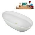 thumbnail image 5 of 59" Streamline B-276-60-PBR Soaking Freestanding Tub and Tray With Internal Drain in Polished Brass, 5 of 8