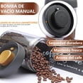 thumbnail image 3 of 500mL Frasco para Cafe, Recipientes Herméticos para Almacenar Cafe, Frascos de Vidrio con Tapa, Contenedor Café Polvo, Café en Grano, Galletas, Té, Azúcar, etc(500ml/17oz), 3 of 4