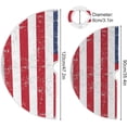 thumbnail image 3 of FMSHPON American Flag Tree Skirt Independence Day Xmas Christmas Tree Skirt Stand Mat for Holiday Party Decoration Indoor Outdoor 36 inches, 3 of 6