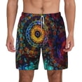 thumbnail image 2 of Goofa Mandala Colorful Printed Men's Swim Trunks Board Shorts Quick Dry Mens Swimming Trunks with Compression Liner,Breathable Fit Hawaii Beach Shorts-X-Large, 2 of 9