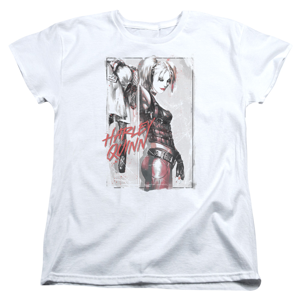 Batman - Ink Wash Harley - Women's Short Sleeve Shirt - Large