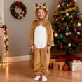 thumbnail image 4 of Pandaie Family Christmas Pajamas Matching Sets Womens Mens Kids Xmas Pjs Onesies Holiday Reindeer Sleepwear Outfits Plush Warm Winter Clothes Brown 2-3 Years, 4 of 8