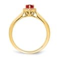 thumbnail image 2 of Auriga Fine Jewelry 14K Yellow Gold Pear Ruby and Diamond Halo Ring for Women Size 7, 2 of 6