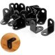 thumbnail image 1 of Juego de 20 soportes de fijación pequeños, soporte de metal negro de 26x26 mm para fijación y reparación de muebles, refuerzo de juntas (hy), 1 of 5