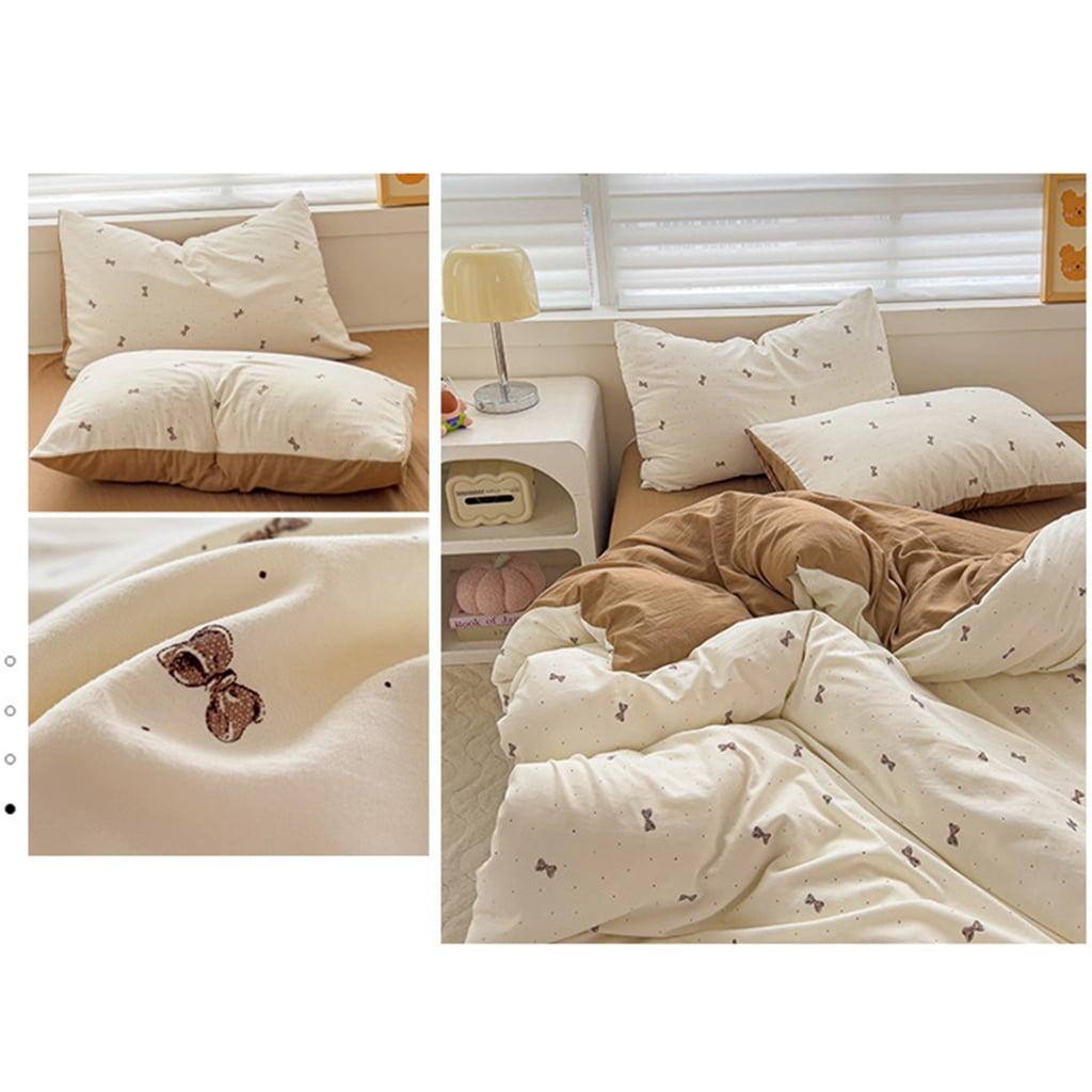 Cotton 4 Pieces Bed Set Temperature Regulating Nursery Bedding for Toddlers and Kids