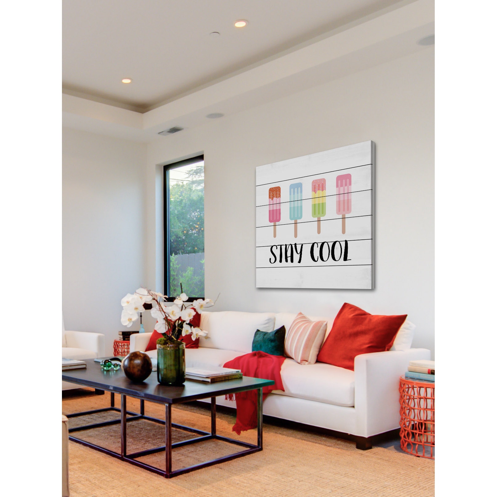 Marmont Hill "Stay Cool" by Diana Alcala Painting Print on White Wood