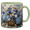 Accent Mug, variant on Lotusprint LLC Personalized Blue Hydrangea 2D Print Flat Ceramic Mug, Garden Drinkware Gift For Flower Lovers