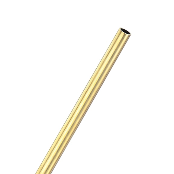 Uxcell 1-Pack 300mm Brass Round Tube, 8mm ID 10mm OD Seamless Stainless Steel Tubing for Construction/Machining/DIY Crafting