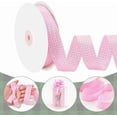 thumbnail image 4 of 50Yards Gingham Ribbon 1Inch Checkered Ribbon 100% Polyester Woven Edge Plaid Ribbon Scottish Ribbon for Present Wrapping Party Decoration Pearl Pink Green DIY, 4 of 6