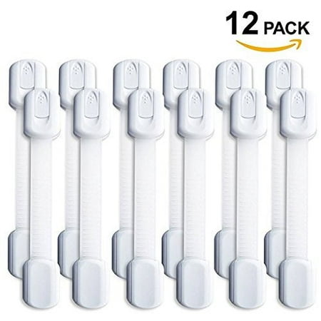 Amerteer Child Safety Locks 12 Pack Baby Childproofing Latches