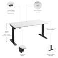 thumbnail image 3 of Move 40 Series 60W Adjustable Standing Desk in White - Engineered Wood, 3 of 7