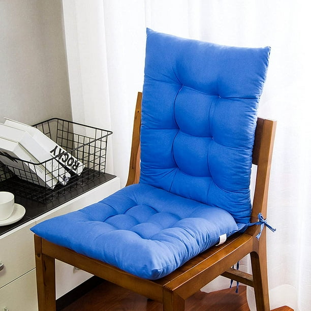 Blue Rocking Chair Cushions Set Pads Back and Seat Packs with String Ties Solarium Wicker Settee Cushions High Back Chair Cushion for Outdoor Garden Patio Furniture Swing Bench Indoor Office Walmart.c...