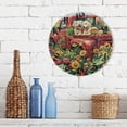 thumbnail image 3 of DEIARA Vegetable Truck Burgundy Butterfly Wall Clock 10in Silent Mechanism Battery Operated Retro Style for Living Room Bedroom and Kitchen Gold Pointer, 3 of 10