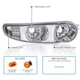 thumbnail image 4 of Spec-D Tuning Chrome Housing Clear Lens LED Halo Projector Headlights + Bumper Lights Compatible with 2001-2006 GMC Yukon Denali  Models, Left + Right Pair Headlamps Assembly, 4 of 7