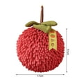 thumbnail image 5 of Naierhg Chenille Hand Towel Cute Persimmon Fruit Super Absorbent Soft Shaggy Hanging Loop Quick Drying Bathroom Kitchen Towel New Year Gift D, 5 of 8
