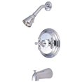 thumbnail image 1 of Garniture de Baignoire et Douche avec Poignée Transversale en Métal et Chrome, 1 of 1