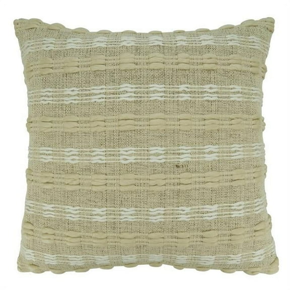 Saro Lifestyle Woven Stripe Down Filled Throw Pillow