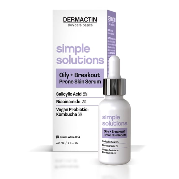Dermactin Simple Solutions Oily Breakout Prone Skin Serum 1 oz