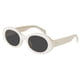thumbnail image 1 of Lentes de Sol Mosanana Ovalados Retro Modernos Blancos para Mujer MS52371, 1 of 6