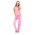 thumbnail image 2 of Ashford & Brooks Women's Short Sleeve Cotton Top Fleece Pants Pajama Set, 2 of 5