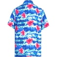 thumbnail image 2 of HAPPY BAY Men's Funky Beach Party Tropical Floral Shirts Short Sleeve Button Down Hawaiian Shirt for Men XL Tides, Flower Stripes, 2 of 6